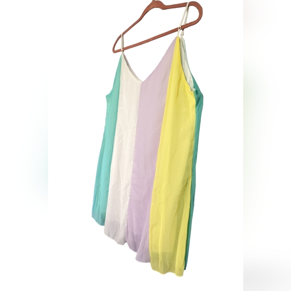 Plus Size Colorful Negligee 4X Pink Yellow Teal White Adjustable Straps Dress - Picture 5 of 7